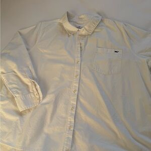 Vineyard Vines White Chilmark Relaxed White Oxford Button Down Shirt